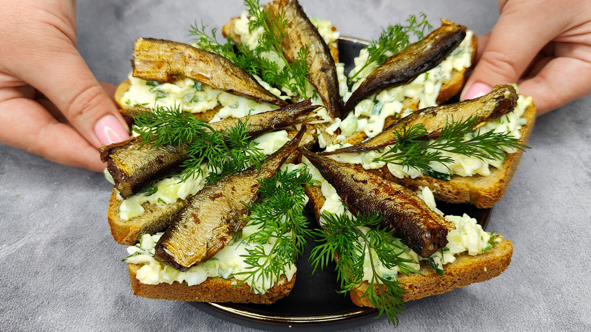 Необычные идеи для бутербродов со шпротами