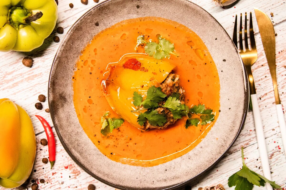 Вкусные фаршированные перцы по-турецки: пошаговый рецепт