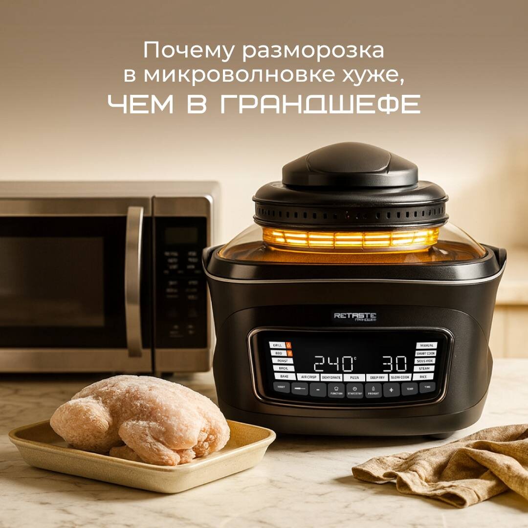 Почему разморозка в микроволновке проигрывает Грандшефу