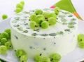 Необычный торт без выпечки: творожный десерт с крыжовником