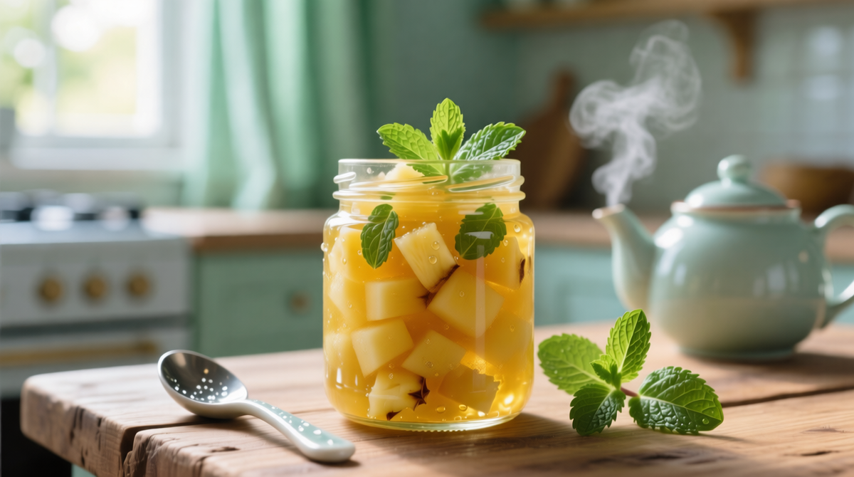 Тропическая гармония: ананасовое варенье с мятным акцентом