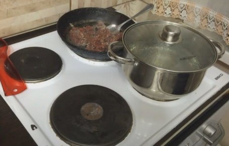 Макароны по-флотски с говяжьим фаршем